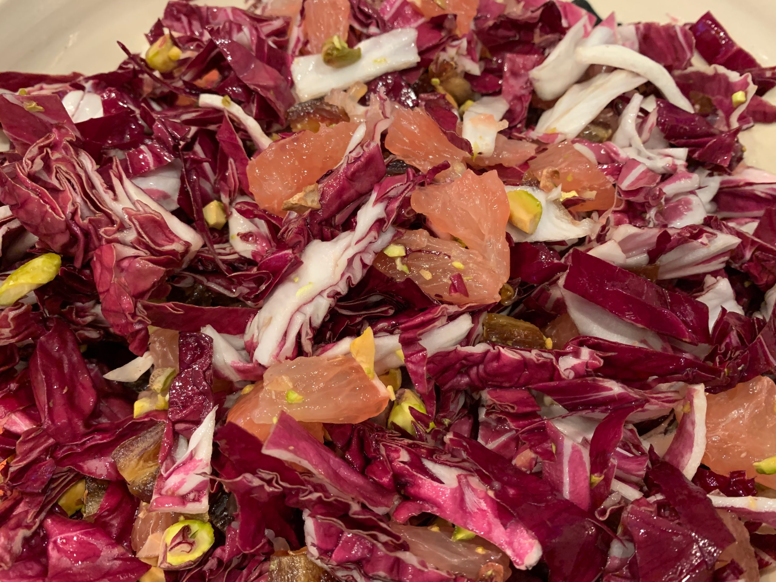 Grapefruit and Radicchio Salad With Dates and Pistachios - CookingCoOp.com