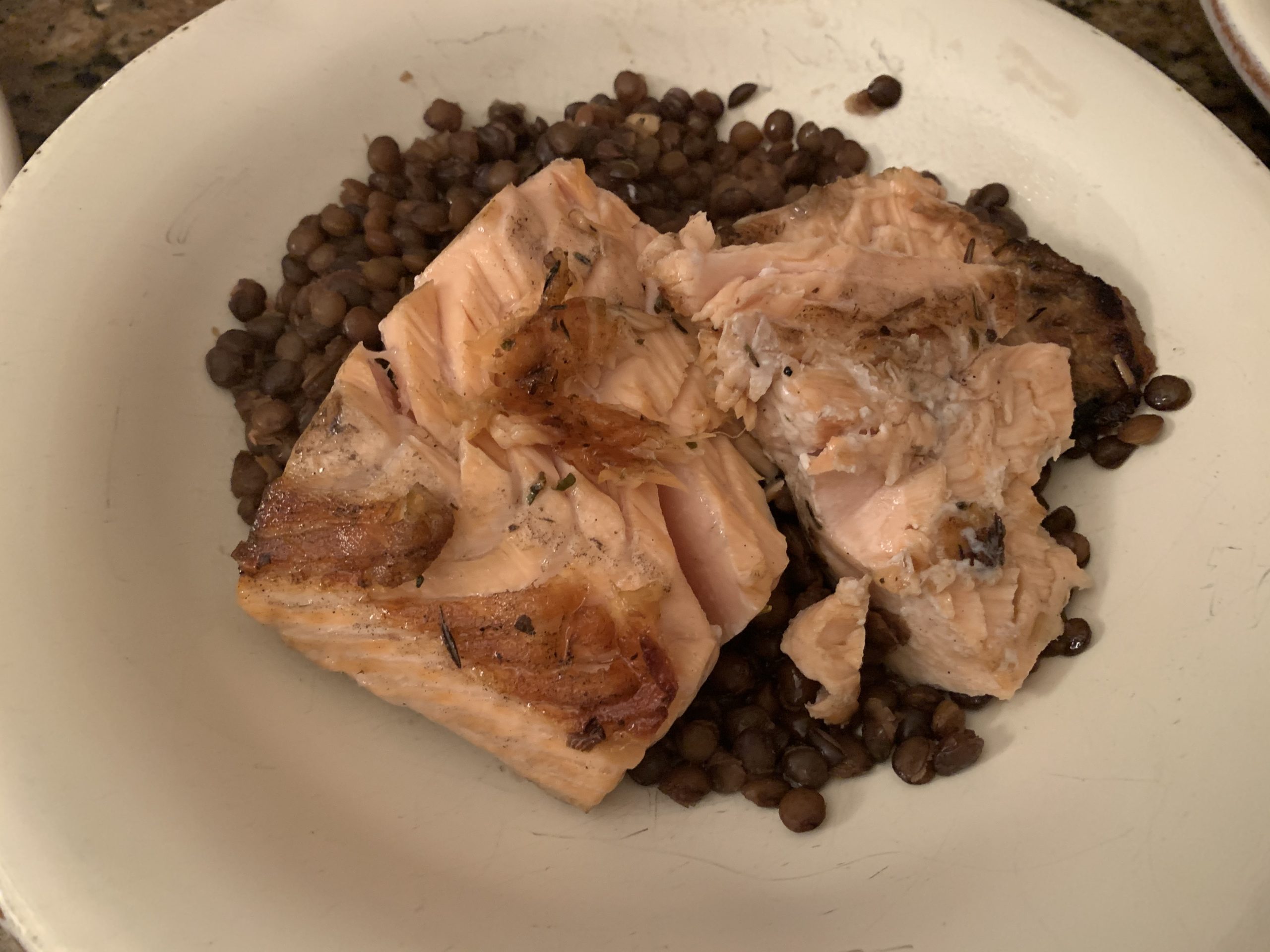 Salmon with Lentils - CookingCoOp.com